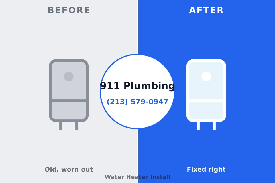 Before and after: plumbing company California, MD